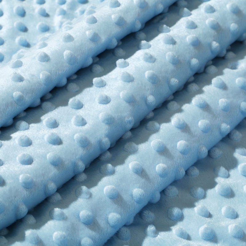 CREVENT Cozy Fuzzy Fluffy Soft Lightweight Warm Minky +Sherpa Backing Baby Throw Blanket for Infant Toddler Crib Cot Stroller Gifts for Baby Boys, Girls Winter All Season Use (30''X40'' Blue dot) - Image 2