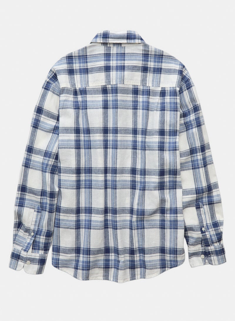 American Eagle AE Relaxed Linen-Blend Button-Up Shirt - Image 2