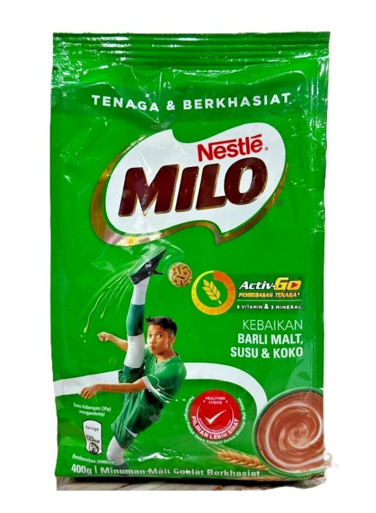 Milo Nestle Milo Activ-Go Energetic Drink Softpack 400g- 1 Pack - Image 1