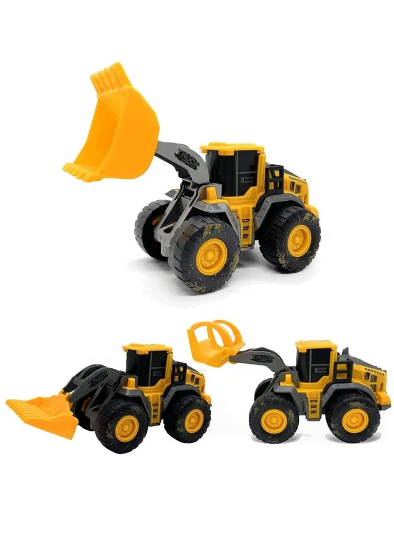 BAYBEE Baybee Kids Truck Toys Friction Powered Push and Go Construction Truck Toys -  Push Pull Toy Vehicles Playset for Babies - Engineering Pretend Play Car Toys - 2 years an up - Set of 3  - Image 2