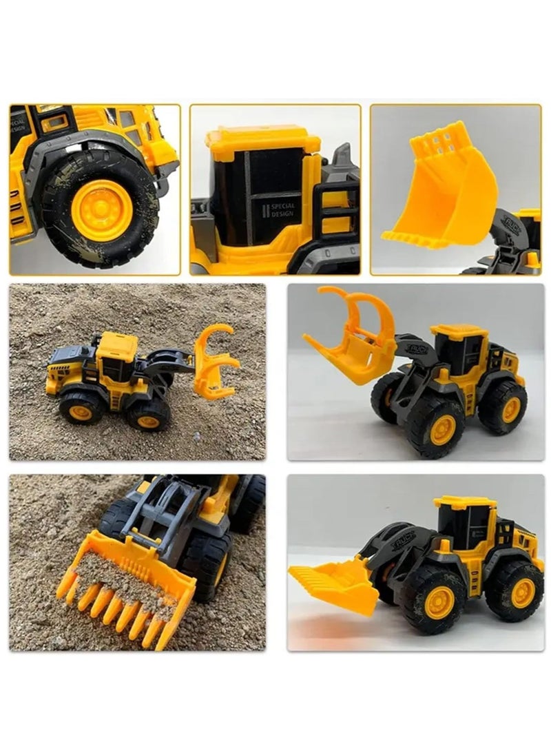 BAYBEE Baybee Kids Truck Toys Friction Powered Push and Go Construction Truck Toys -  Push Pull Toy Vehicles Playset for Babies - Engineering Pretend Play Car Toys - 2 years an up - Set of 3  - Image 5