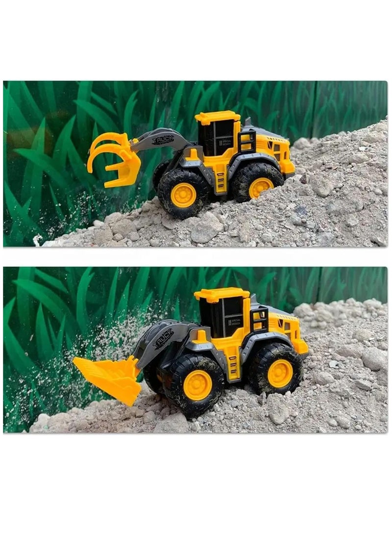 BAYBEE Baybee Kids Truck Toys Friction Powered Push and Go Construction Truck Toys -  Push Pull Toy Vehicles Playset for Babies - Engineering Pretend Play Car Toys - 2 years an up - Set of 3  - Image 3