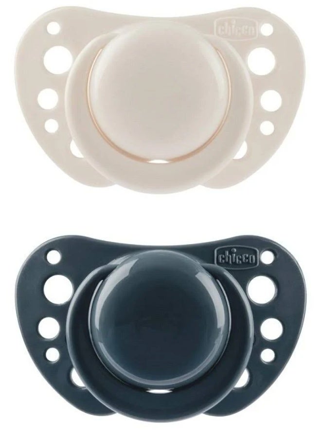 Chicco PhysioForma Air Silicone Pacifier 6-16m White/Blue x2 - Image 3