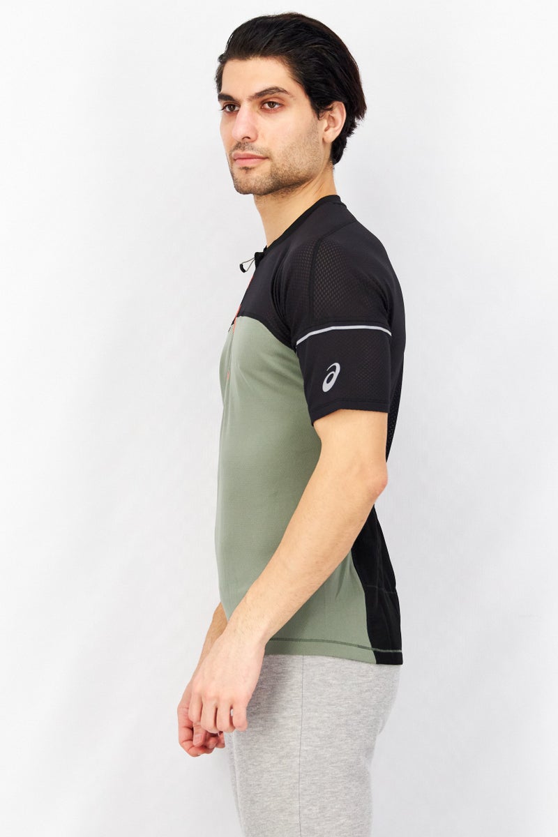 asics Men Slim Fit Short Sleeves Running T-Shirt, Black - Image 4