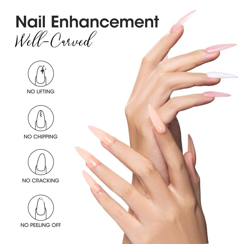 GELLEN Builder Gel Kit - Nail Extension Gel Nude Pinks White Light Orange Builder Nail Gel Kit 4 Colors Hard Nail Gel Builder 15ml - Image 3