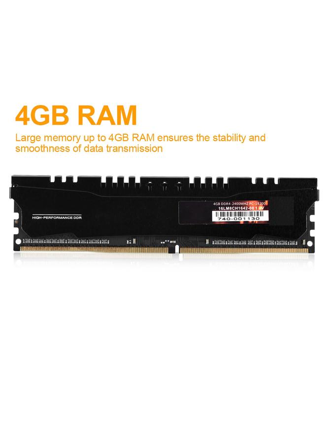 4GB DDR4 RAM High Data Transmission Speed 2400MHz 288PIN No Delay DDR4 4GB RAM for Desktop