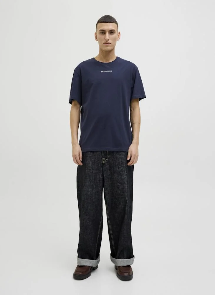 JACK & JONES Jjjayce Chest Print Crew Neck T-Shirt