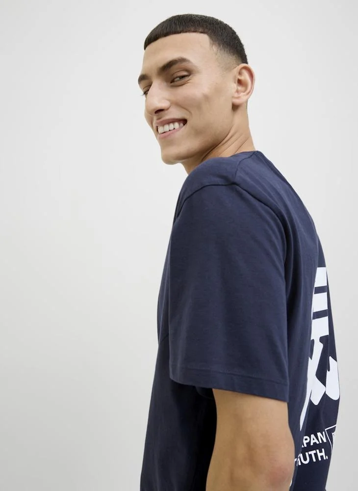JACK & JONES Jjjayce Chest Print Crew Neck T-Shirt