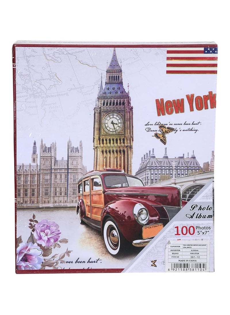 Generic Photo Album for Memories Keepsake Scrapbook (, 10X15 & 13X18) 100 PHOTO  - Image 1