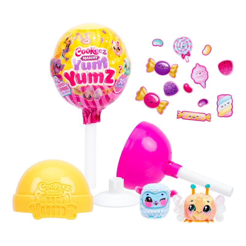 Cookeez Makery حزمة توين من كوكيس ماكري يام يامز، السلسلة 3، مليئة بالمرح واللذة، 2 مفاجآت محشوة ذات رائحة حلوة داخل مصاصة، 30+ حيوانات محشوة حلوة لجمعها مع الشائع، النادر، النادر جداً والإصدار المحدود - Image 1
