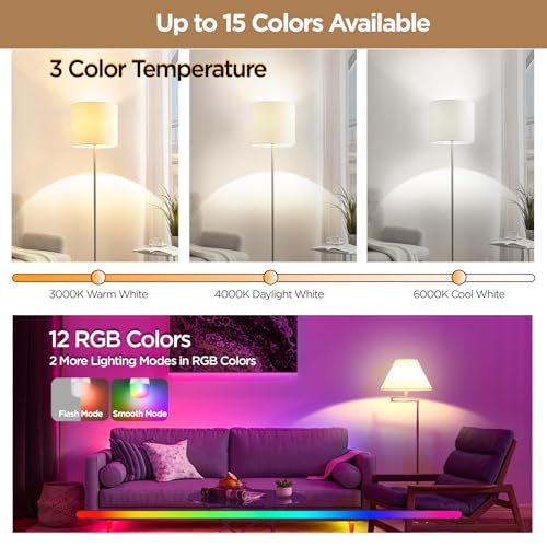 Yochoice Rechargeable Battery Operated Light Bulb 4000mAh Dimmable LED Bulb with Remote Detachable Base E26 Battery Powered Light Bulb for NonHardwired Lamps with 15 Colors 3 Timer 2 Packs - Image 3