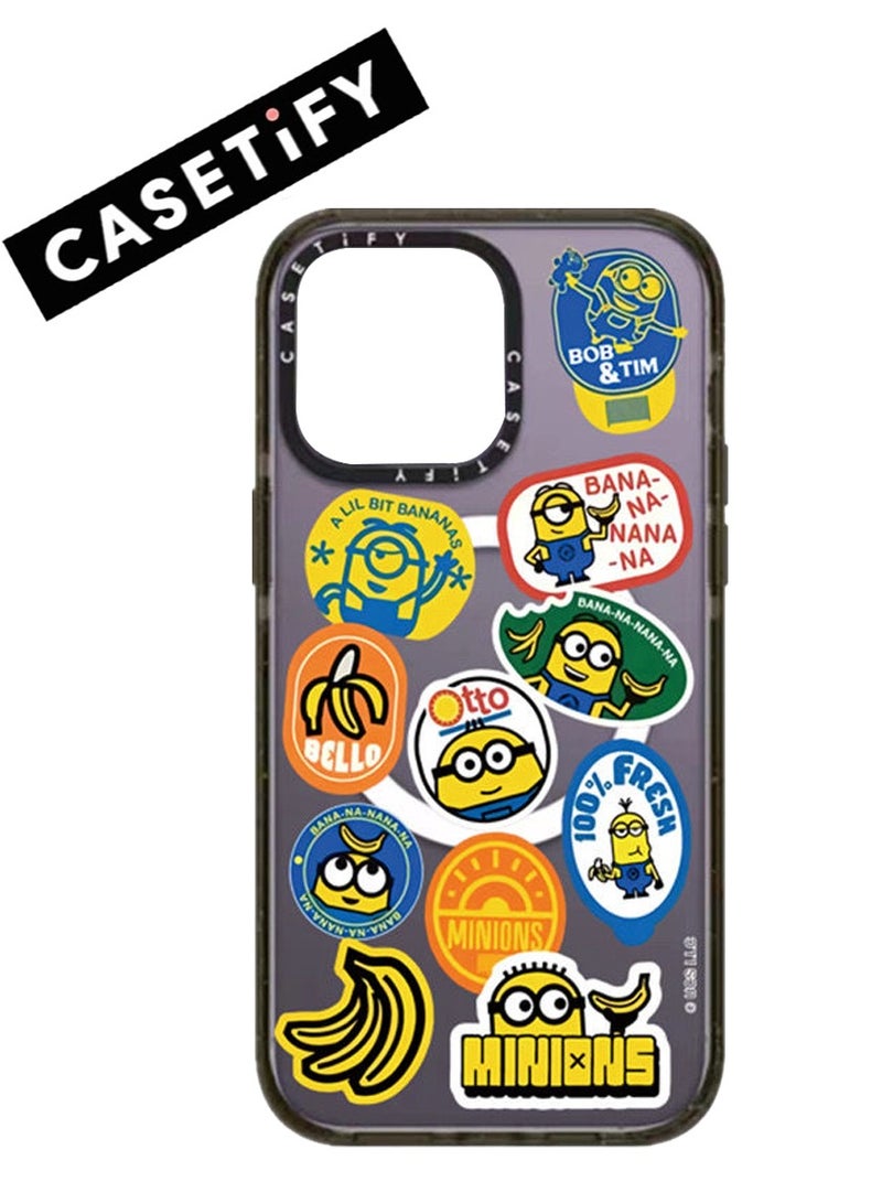 Casetify For iPhone 13 Case Minions Banana Sticker Case Magnetic Magsafe MagFit Anti-Yellowing Technology iPhone 14 Cover - Image 1