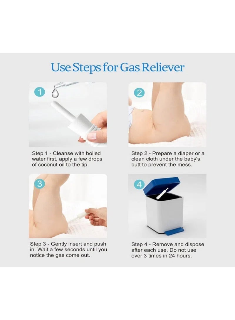 طقم أدوات للتخلص الفوري من غازات البطن والمغص مكون من 10 قطع - Image 3