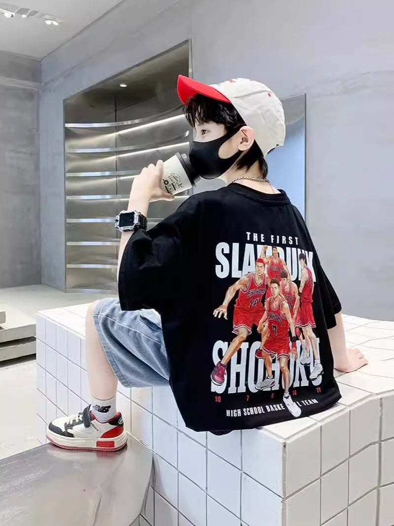 Boys' T-Shirt Short-Sleeved Pure Cotton 2026 Style Trendy And Handsome Children'S Streetwear Summer Clothing - Image 2