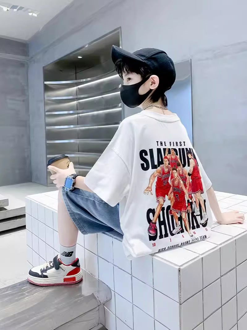 Boys' T-Shirt Short-Sleeved Pure Cotton 2026 Style Trendy And Handsome Children'S Streetwear Summer Clothing - Image 3