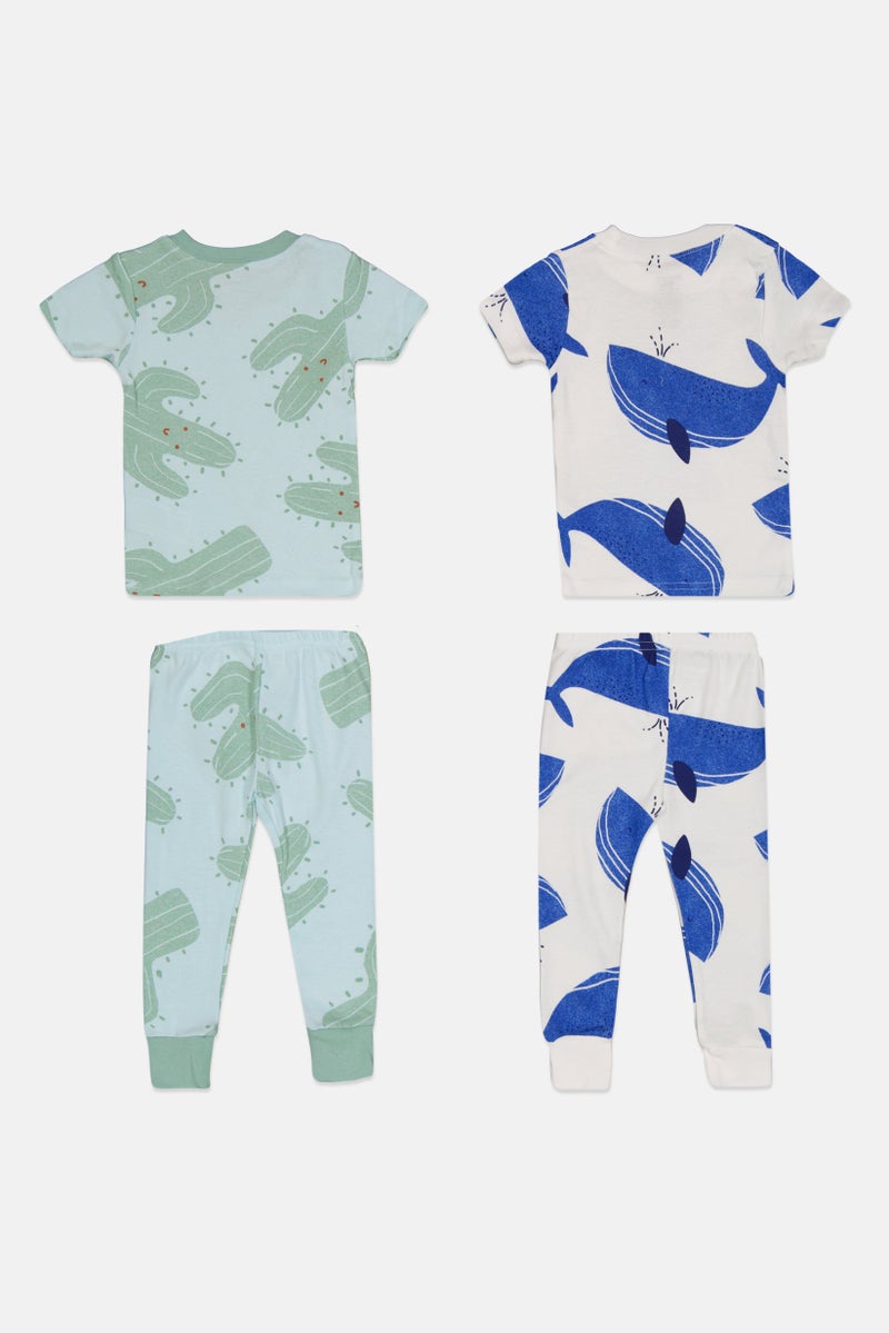 carter's طقم قصير الأكمام 4 قطع للأولاد، أبيض - Image 3