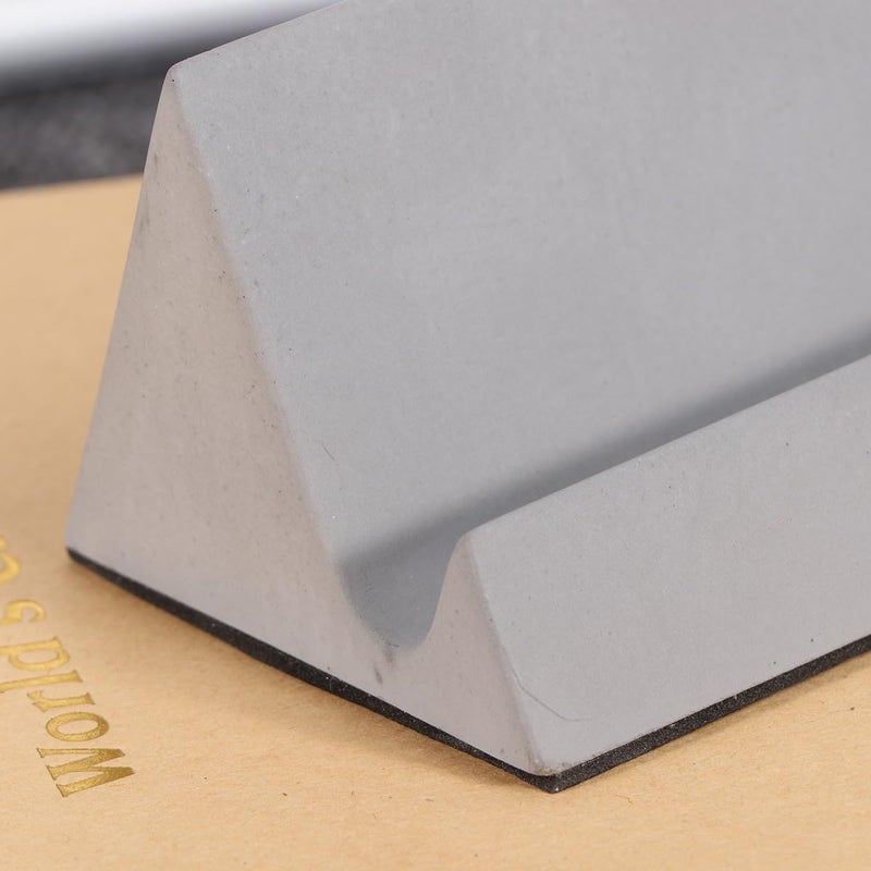 FUOYLOO Concrete Desktop Phone Stand Tablet Holder Grey Sleek Phone Bracket Support Office and Home Use Base - Image 5