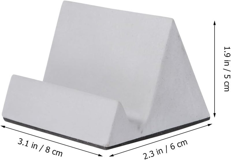 FUOYLOO Concrete Desktop Phone Stand Tablet Holder Grey Sleek Phone Bracket Support Office and Home Use Base - Image 2