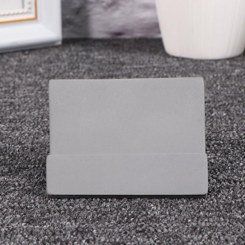 FUOYLOO Concrete Desktop Phone Stand Tablet Holder Grey Sleek Phone Bracket Support Office and Home Use Base - Image 4