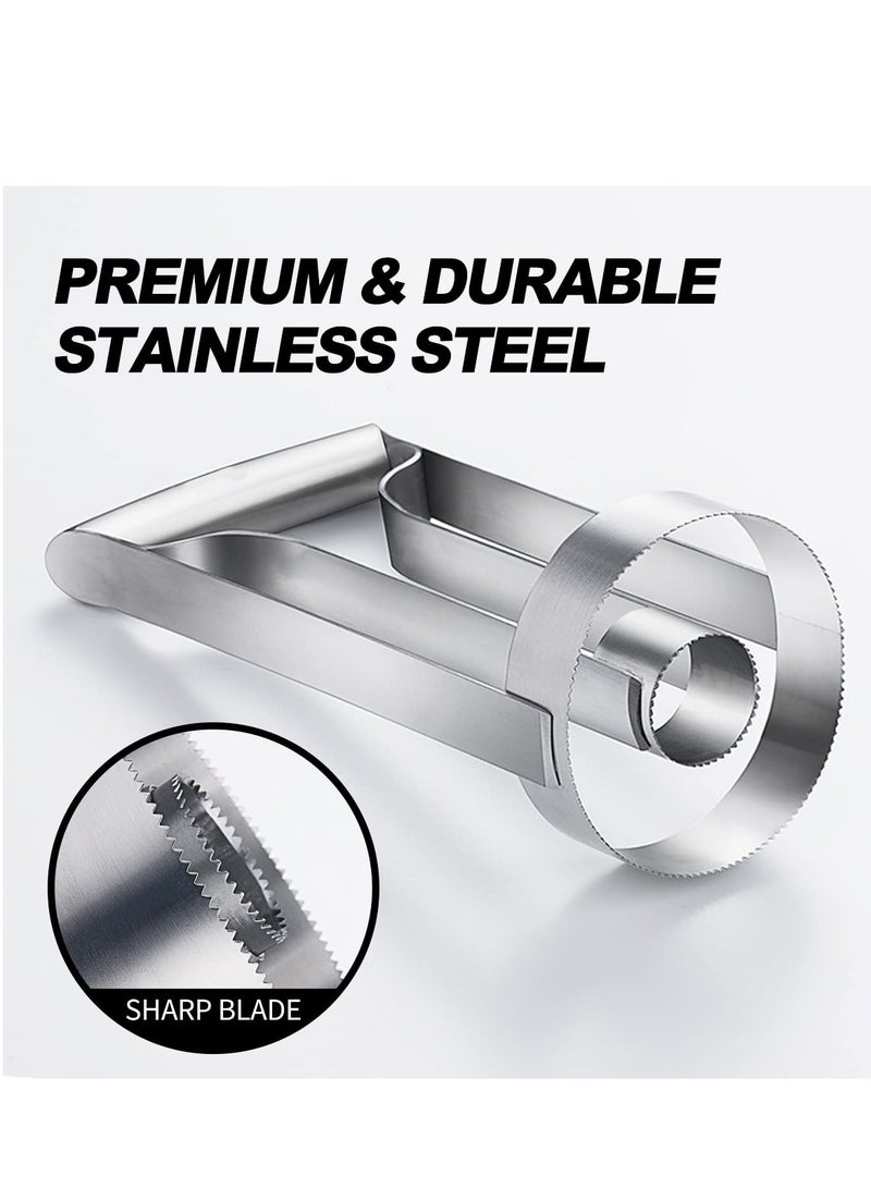 SYOSI مخروط أناناس، مخروط أناناس من الفولاذ المقاوم للصدأ، معزز، شفرة سميكة مقشرة، قاطع أناناس ذو جودة ممتازة، أداة تقطيع الفاكهة، مخروط أناناس سريع جدًا، أداة مطبخ سهلة - Image 4