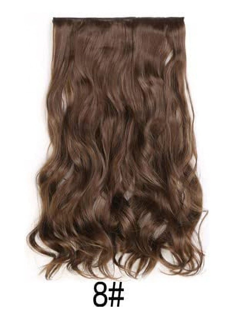 إستيل وصلات شعر مموجة بطول قطعة واحدة كاملة الرأس مع 5 مشابك مناسبة للنساء والفتيات تموج الجسم رقم 8 - Image 2