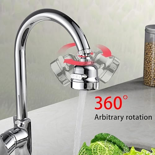 ARQIVO® 360 Degree Swivel Faucet Tap Aerator - Adjustable 3 Mode Water Saving ABS Plastic Splash Proof Nozzle Filter for Bathroom Kitchen (Short) - Image 3