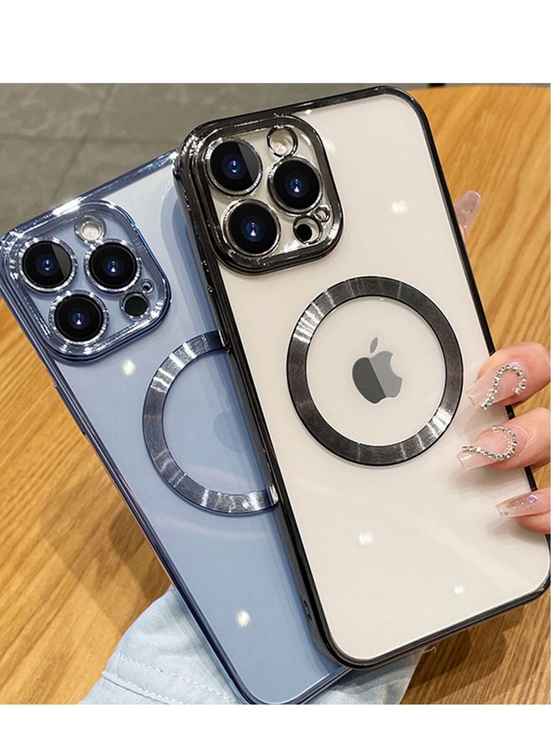 إلترازون 2pack For iPhone 14 Pro Max Clear Case Slim Plating MagSafe Magnetic Cover - Image 2