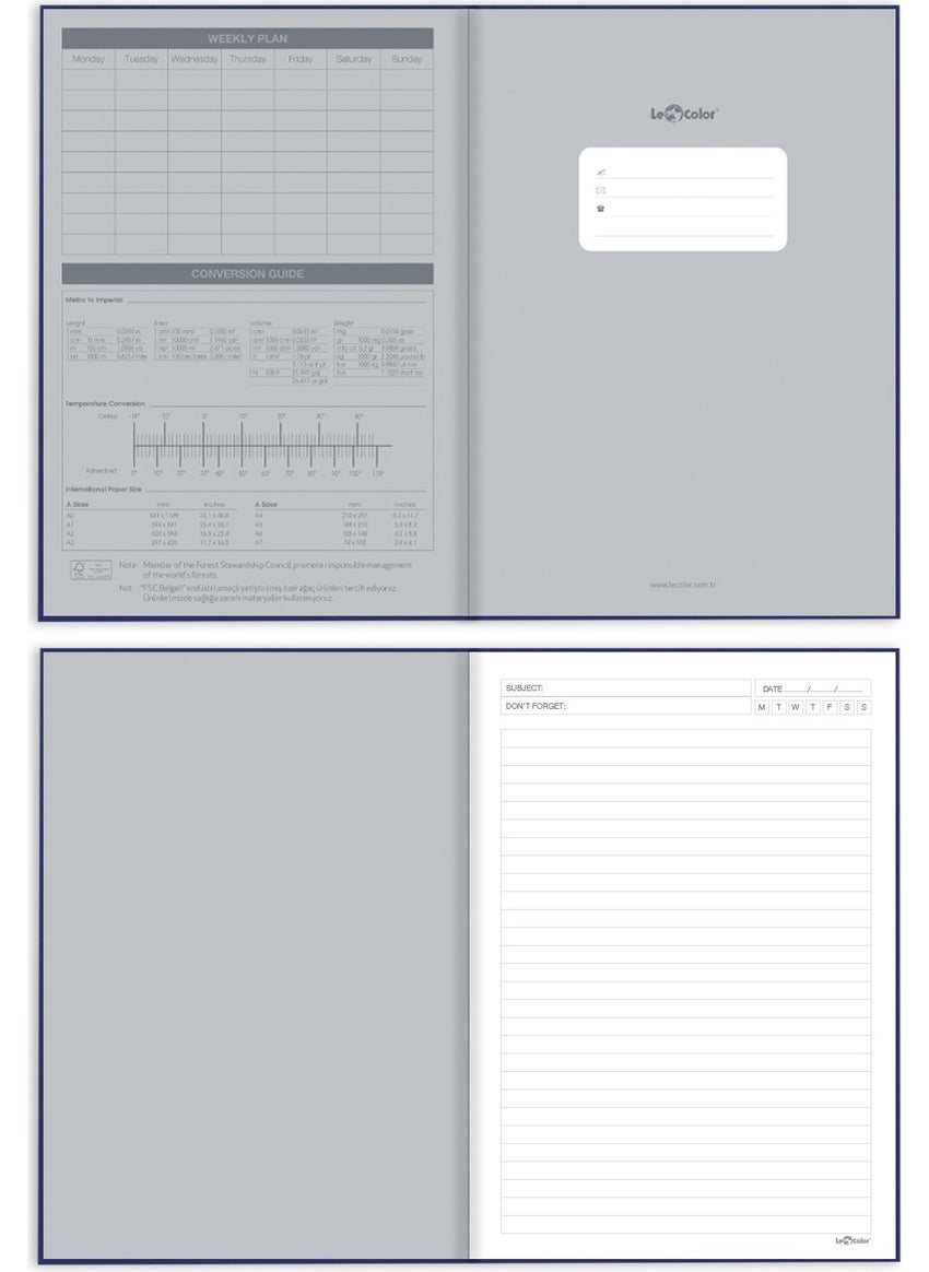 Kraft Office Notebook Lined Red  - Image 2
