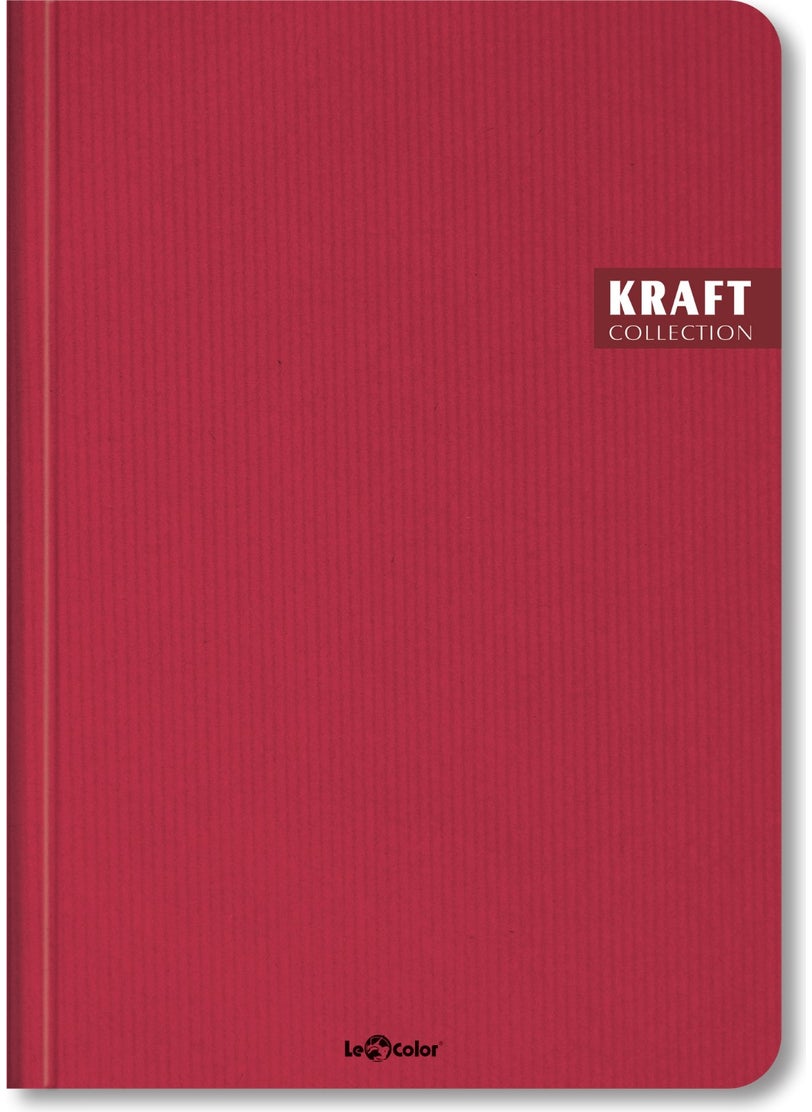 Kraft Office Notebook Lined Red  - Image 1