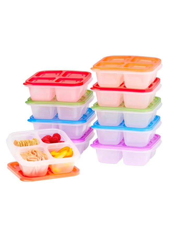 Bentgo Easyboxes 4-Compartment Snack Containers - 20-Piece Set with 10 Trays & 10 Custom-Fit Lids to Seal in Freshness - Reusable Food Storage & Meal Prep Bento BPA-Free Containers (Classic) - Image 1