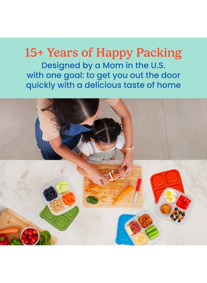 Bentgo Easyboxes 4-Compartment Snack Containers - 20-Piece Set with 10 Trays & 10 Custom-Fit Lids to Seal in Freshness - Reusable Food Storage & Meal Prep Bento BPA-Free Containers (Classic) - Image 4