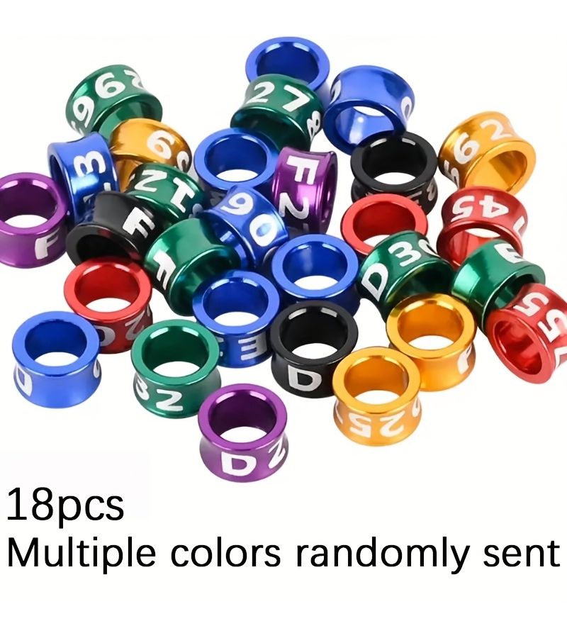 18 Pcs 4.7mm Open Circular Ring Aluminum Alloy Bird Leg Bands Multicolor Identification Foot Markers for Pigeons Parakeets Finches Cockatiels Lightweight Training - Image 2