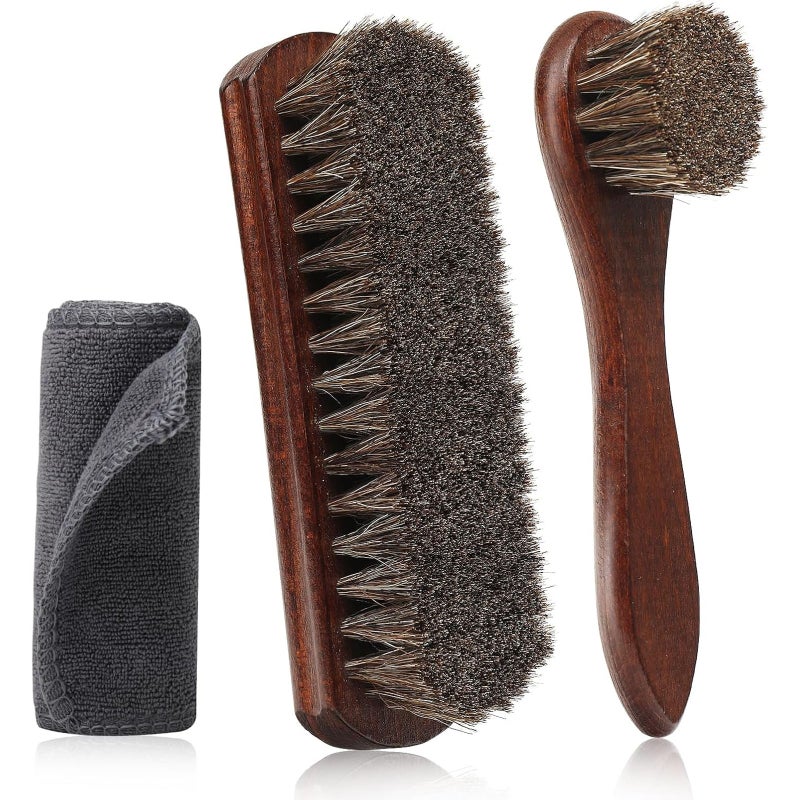 Mane Shoe Brush Set Brown 3PC - Image 1