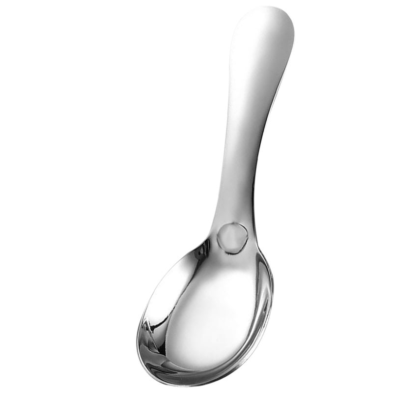 Stainless Steel Spoon Short Handle Spoon Porridge Spoon Rice Spoon Kids Spoon - Image 1