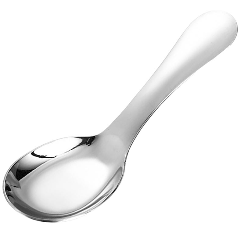 Stainless Steel Spoon Short Handle Spoon Porridge Spoon Rice Spoon Kids Spoon - Image 3