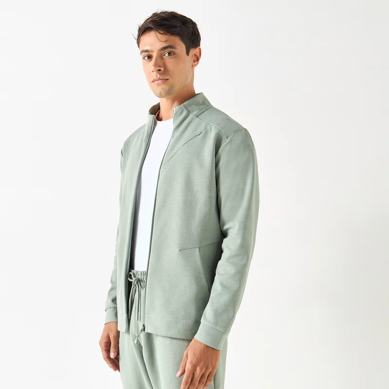 ADOT by Splash Zip Through Jacket with Long Sleeves and Pockets