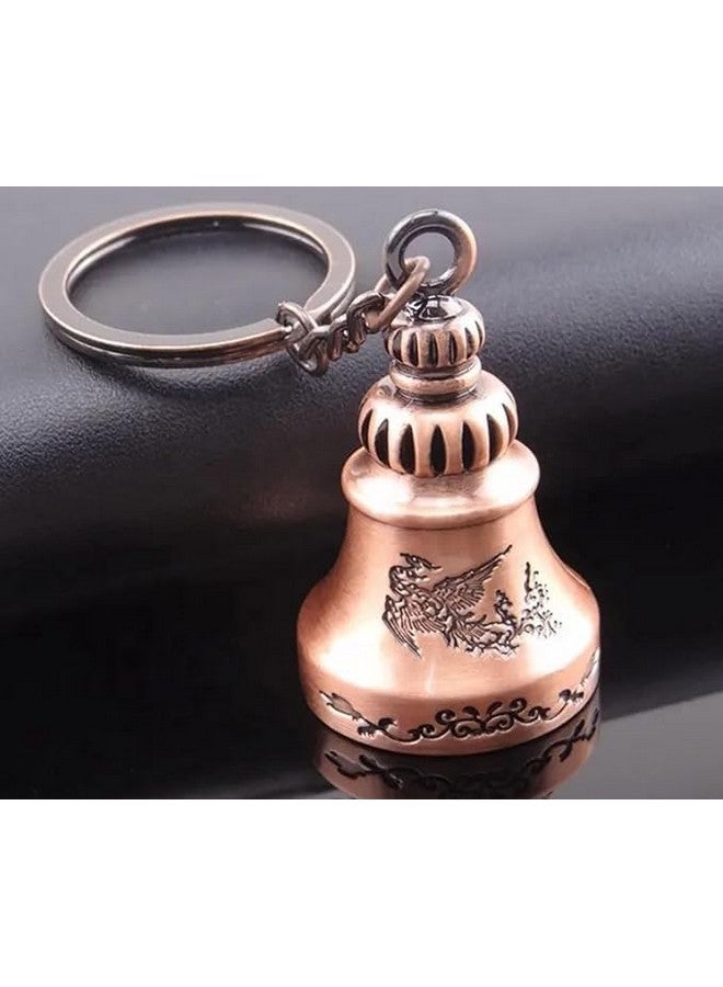 FowWelt جرس الحارس فوف ويلت سلسلة مفاتيح سلسلة مفاتيح التبت سلسلة مفاتيح الحظ (جرس الحارس بألوان متعددة) - Image 2