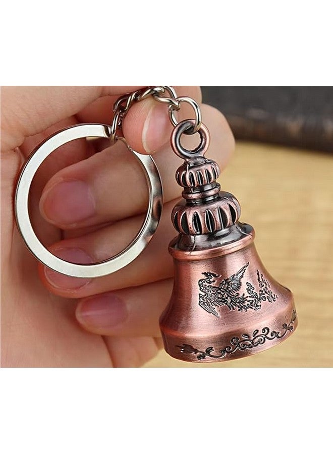 FowWelt جرس الحارس فوف ويلت سلسلة مفاتيح سلسلة مفاتيح التبت سلسلة مفاتيح الحظ (جرس الحارس بألوان متعددة) - Image 1