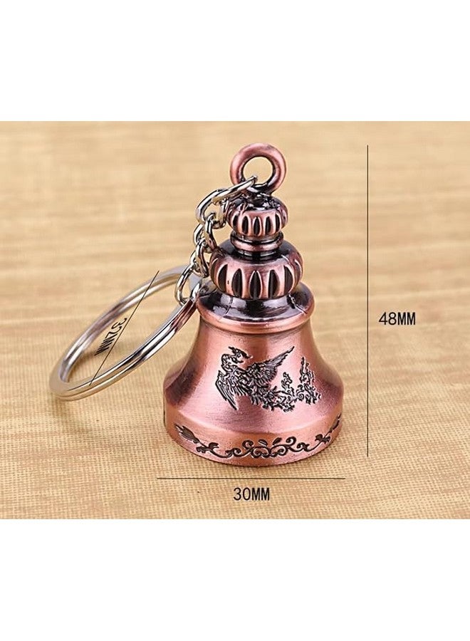 FowWelt جرس الحارس فوف ويلت سلسلة مفاتيح سلسلة مفاتيح التبت سلسلة مفاتيح الحظ (جرس الحارس بألوان متعددة) - Image 3