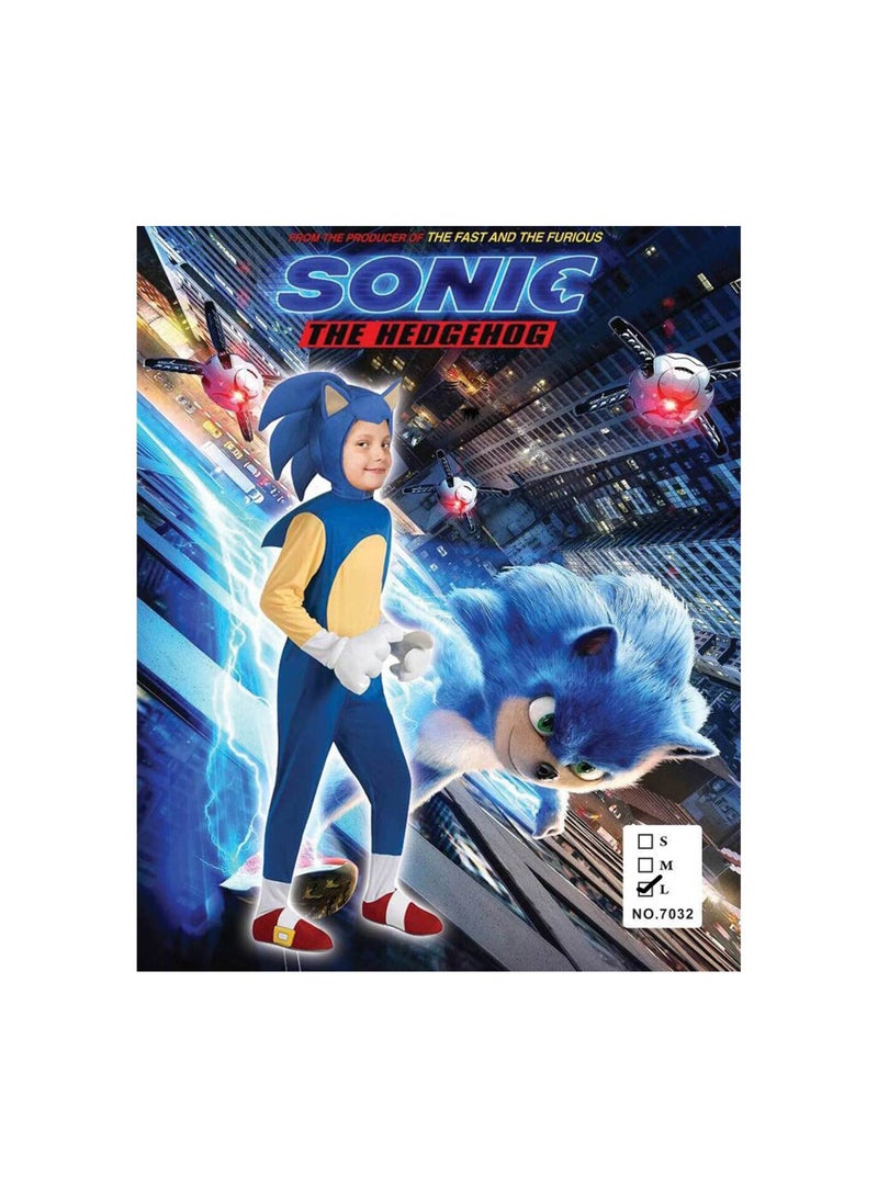 سونيك يتضمن زي القنفذ سونيك التنكري للأطفال بذلة وغطاء للرأس وقفازات للارتداء الفاخر ولعب الأدوار، مثالي للحفلات والهالوين