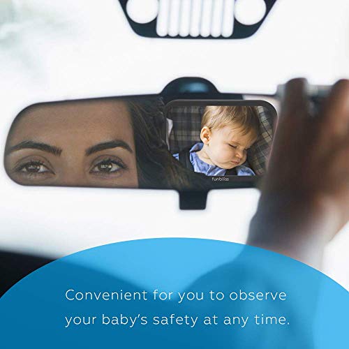 Funbliss Baby Car Mirror for Rear Facing Seat,360° Rotation, Safety Certified Shatterproof Acrylic Glass, Clear Wide View,Infant Mirror for Car Seat Rear Facing - Image 4
