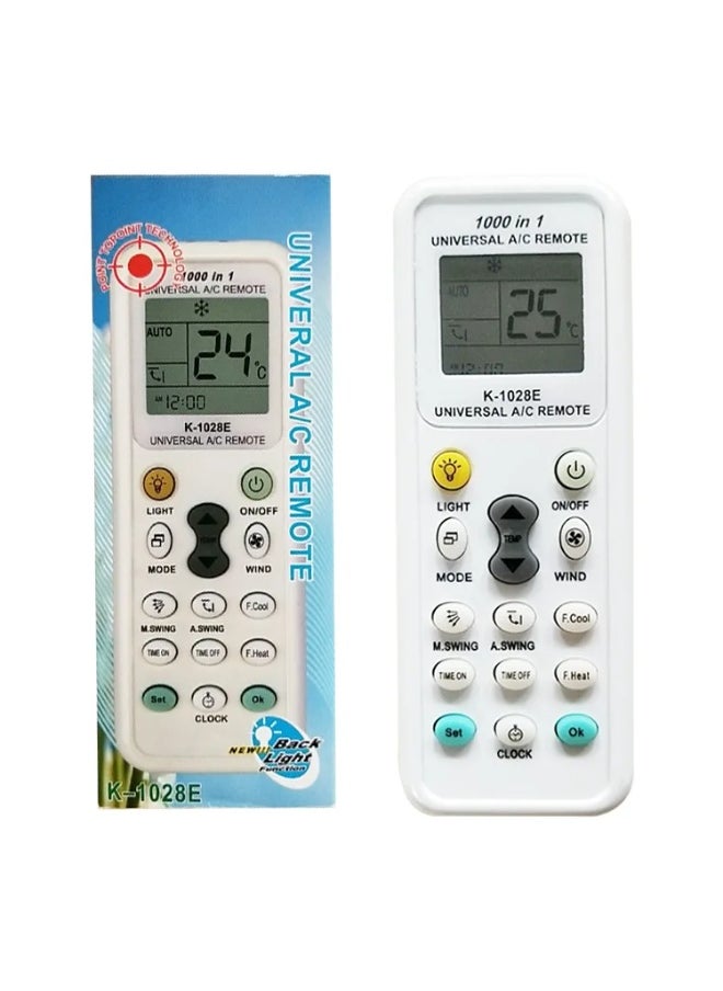 Universal Air Conditioner Remote Control – Compatible with 1000+ Brands (Daikin, Hitachi, LG, Carrier, Sharp, Gree, Samsung, Toshiba & More!) | Long-Range 10m, Large LCD, Timer & Night Light
