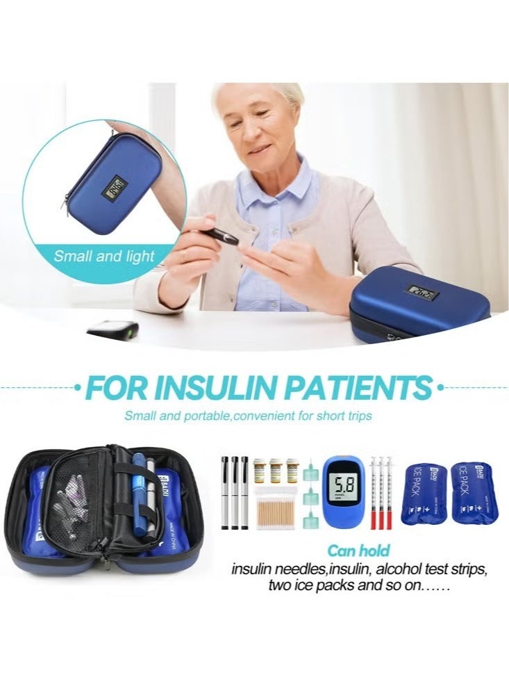 Bukela 24h Insulin Cooler Travel Case with Thermometer TSA Approved Refrigerated Medicine Cooler for Travel with Thermometer Temperature Display Diabetic Travel Case Bag with 2 Ice Packs for Daily Life Trip  - Image 5