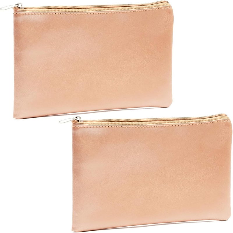 Juvale Juvale Rose Gold Pouch for Pens Makeup Accessories 2 Pack  - Image 1
