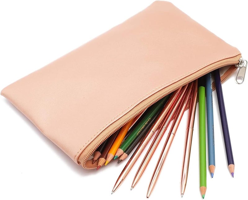 Juvale Juvale Rose Gold Pouch for Pens Makeup Accessories 2 Pack  - Image 3