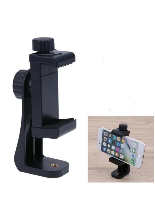 Generic - Phone Tripod Mount Adapter/Vertical Bracket Smartphone Holder/Cell Phone Clip Clipper Sidekick 360 Degree Smartphone Video Tripod Clamp Compatible for iPhone Xs X 7 Plus Samsung Android - Image 1