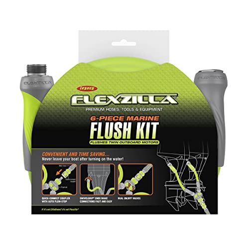Flexzilla Marine Twin Outboard Flush Kit, 6-Piece 5/8" 3/4" - 11 1/2 GHT - HFZGSK01 - Image 2