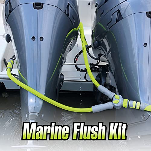 Flexzilla Marine Twin Outboard Flush Kit, 6-Piece 5/8" 3/4" - 11 1/2 GHT - HFZGSK01 - Image 4