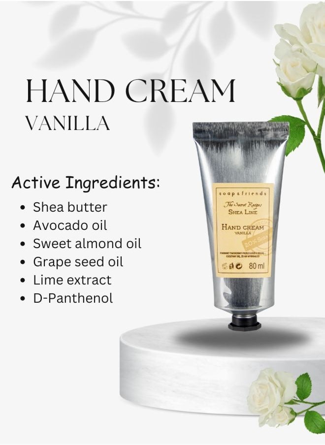 Soap&Friends Soap&Friends Vanilla Hand Cream 80ml – Comforting Moisturizer with 20% Organic Shea Butter – Soothing, Natural & Cruelty-Free  - Image 5