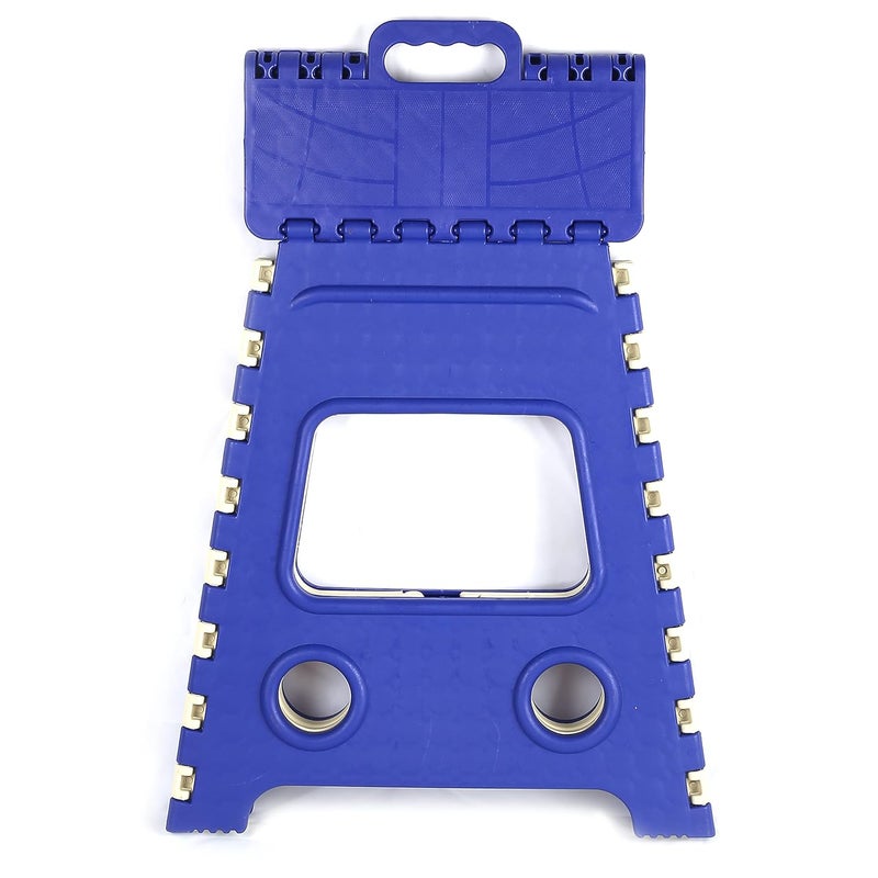 GOCART WITH G LOGO GOCART WITH G LOGO 18 Inches Super Strong Folding Step Stool for Adults and Kids Kitchen Stepping Stools Garden Step Stool Kitchen Stool Blue - Image 2